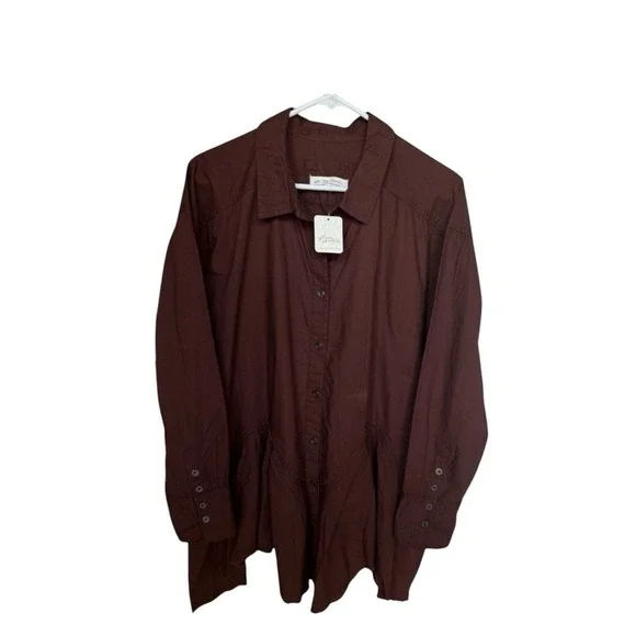 FREE PEOPLE We The Free - Freya Poplin Tunic timeless relaxed fit size S - Picture 2 of 12